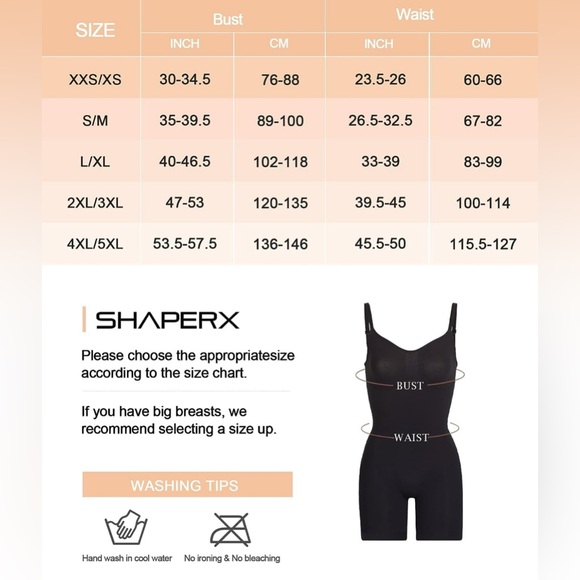 SHAPERX Shapewear Tummy Control Bodysuit - Picture 4 of 11